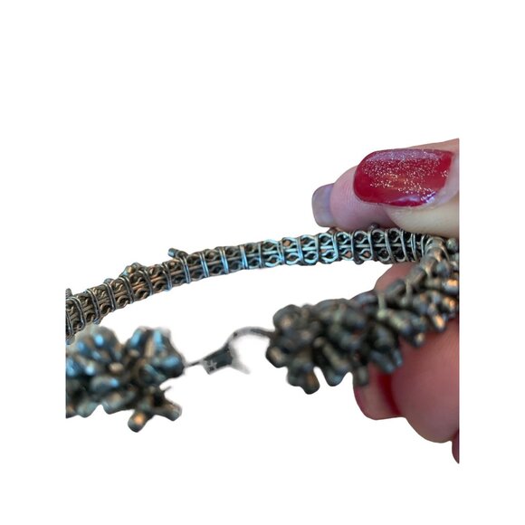 👗 2/$30 👗 Vintage Silverplate Clasp Bracelet with Unique Design - Picture 3 of 5